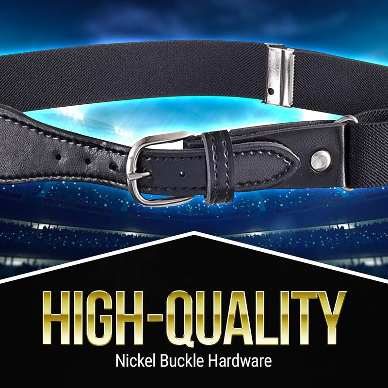 HOLD'EM HOLDEM Kids Toddler Belt Leather Closure Elastic - White - Image 2